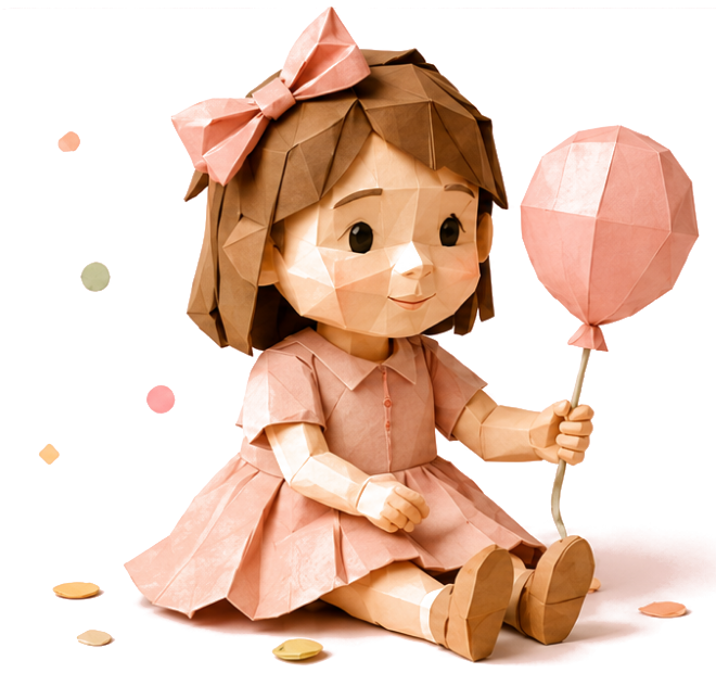 Menina segurando um balão