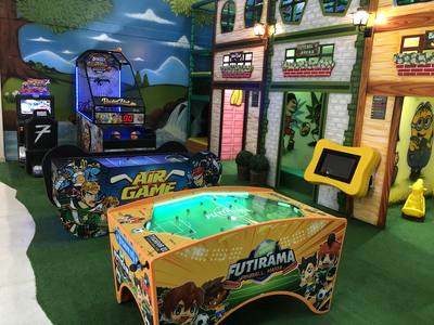 Brinquedoteca da área kids do Animalitos Buffet em Linhares